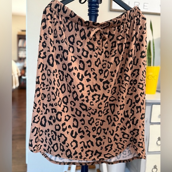 Tickled Teal Animal Print Drawstring Skirt, Size 1X - Picture 6 of 7